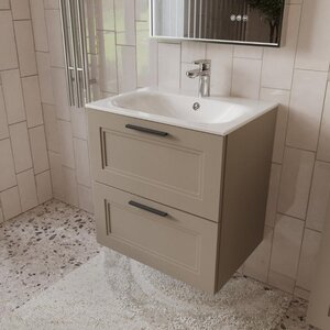 Изображение товара Тумба с раковиной Terminus Classik CLA10602200501O, 60 см, подвесная, цвет капучино