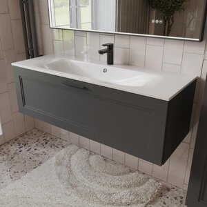 Изображение товара Тумба с раковиной Terminus Classik CLA101201701601O, 120 см, подвесная, цвет графит