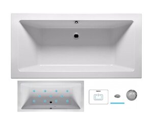 Изображение товара Ванна гидромассажная Riho Lugo 180 x 90 см, AIR