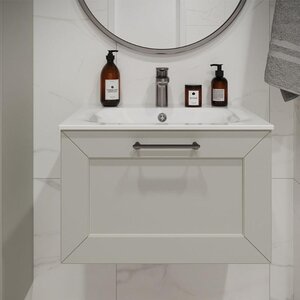 Изображение товара Тумба с раковиной Terminus Victoria 60 см подвесная белая