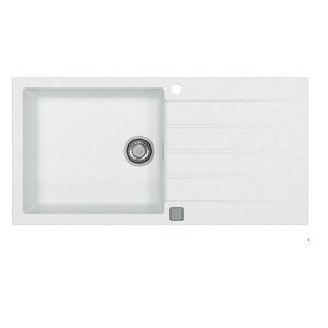 Изображение товара Мойка кухонная Alveus Cadit 50 1140594, 100 см, искусственный камень, белый матовый