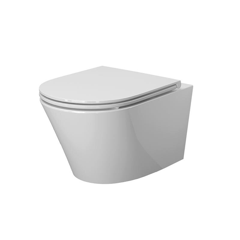 Изображение товара Подвесной унитаз Ambassador Ritz 233K19003RS безободковый белый с микролифтом