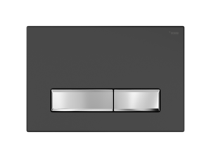 Изображение товара Клавиша смыва Рехау Nova Long 001 19102361001, механическая, черная матовая/хром