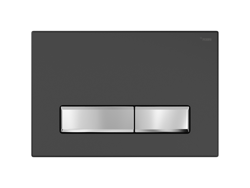 Изображение товара Клавиша смыва Рехау Nova Long 001 19102361001 механическая черная матовая хром