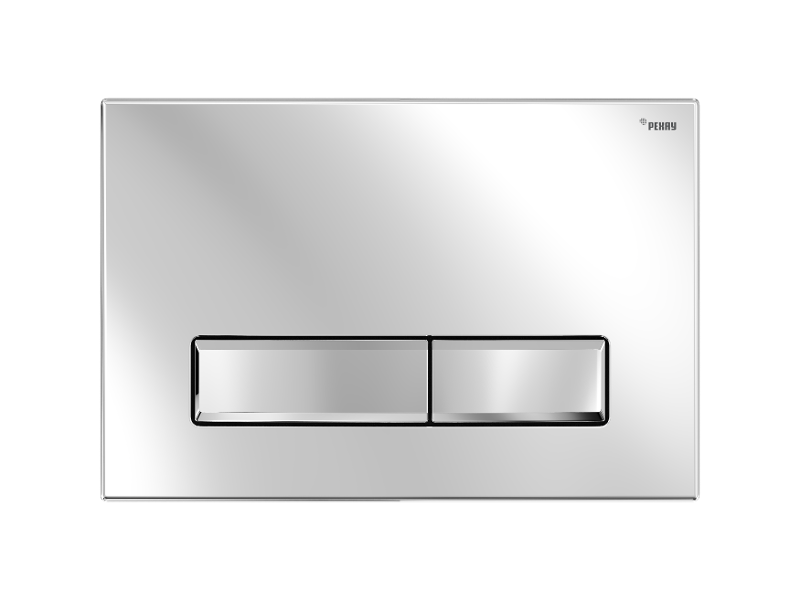 Изображение товара Кнопка смыва Рехау Nova Long 001 механическая хром для унитаза