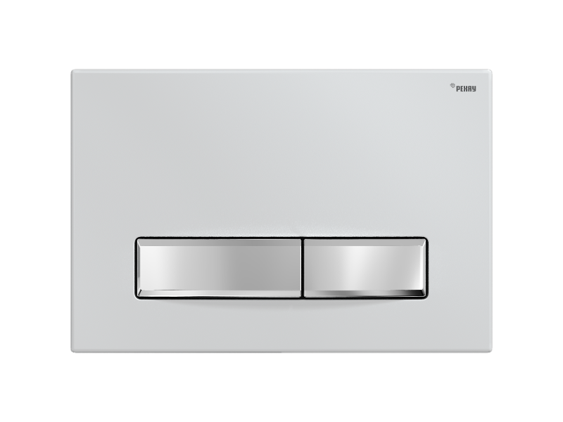 Изображение товара Клавиша смыва Рехау Nova Long 001 механическая белая хром Инсталляция NOVAFLOW