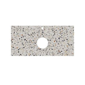 Изображение товара Столешница для накладных раковин Kerama Marazzi Plaza KM6012G0471RP100Tc2, 100 см, цвет белый натуральный