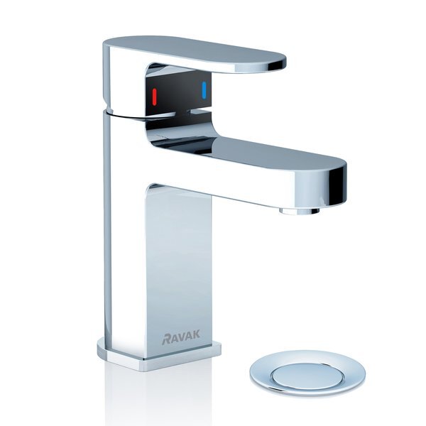 Изображение товара Смеситель для раковины Ravak Chrome CR 011.00, с донным клапаном, хром, X070053