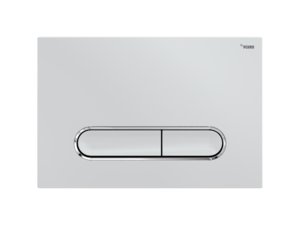 Изображение товара Клавиша смыва Рехау Nova Ellipse 002 19102401001, механическая, белая/хром