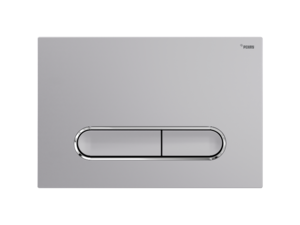 Изображение товара Клавиша смыва Рехау Nova Ellipse 002 19102421001, механическая, серебристый матовый/хром