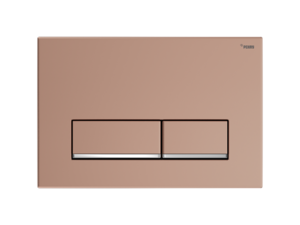 Изображение товара Клавиша смыва Рехау Nova Long 002 19102561001, механическая, розовое золото матовое/хром