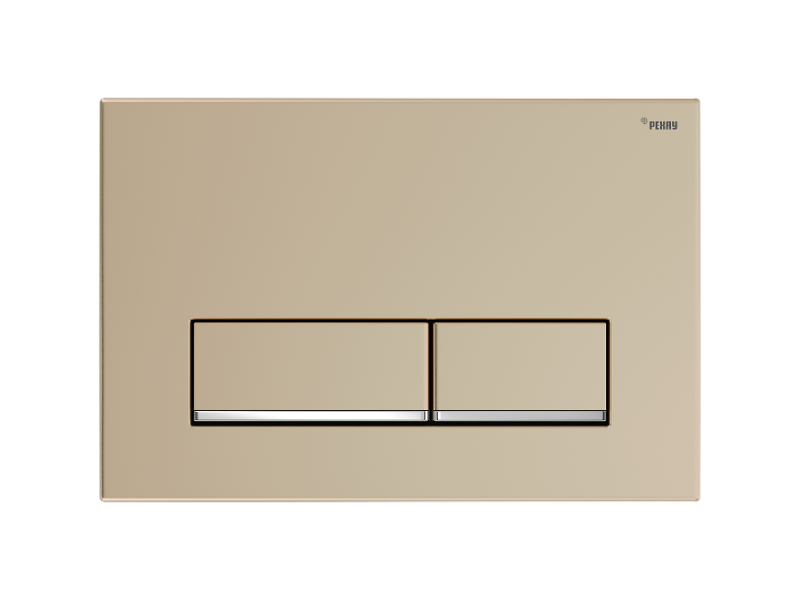 Изображение товара Клавиша смыва Рехау Nova Long 002 19102551001 механическая золото матовое хром