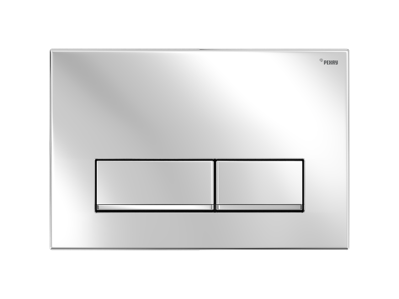 Изображение товара Клавиша смыва Рехау Nova Long 002 19102511001 хром механическая двухрежимная