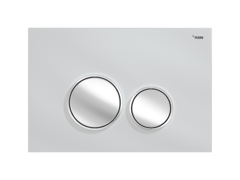 Изображение товара Клавиша смыва Nova Orb Glass 19102901001, механическая, белый хром, для унитаза