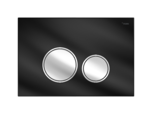 Изображение товара Клавиша смыва Рехау Nova Orb Glass 19102911001, механическая, черный/хром