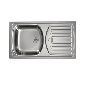 Изображение товара Мойка кухонная Alveus Basic 150 1136530, 78 х 43.5 см, нержавеющая сталь неполированная