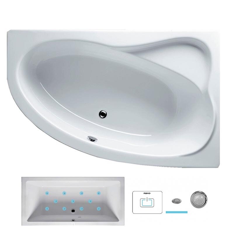 Изображение товара Гидромассажная ванна Riho Lyra 140x90 см угловая акриловая дизайнерская
