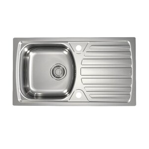 Изображение товара Мойка кухонная Alveus Basic 170 1136539, 78 х 43.5 см, нержавеющая сталь неполированная