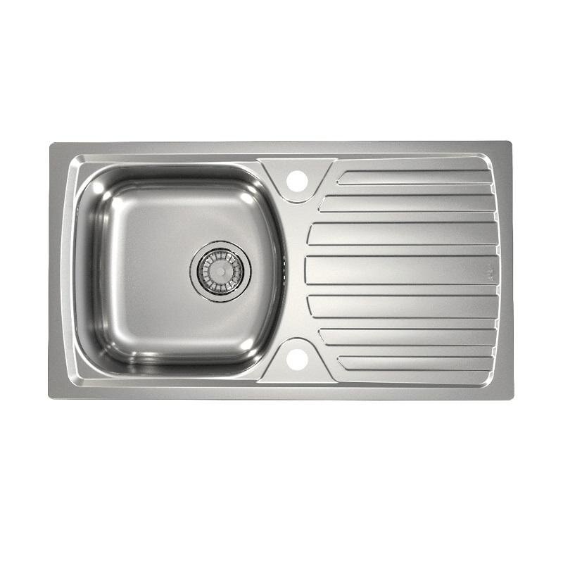 Изображение товара Мойка Alveus Basic 170 1136539 Нержавеющая сталь матовая, 78x43,5 см, 2/1 чаши Изображение товара Мойка Alveus Basic 170 1136539 Нержавеющая сталь матовая, 78x43,5 см, 2/1 чаши
