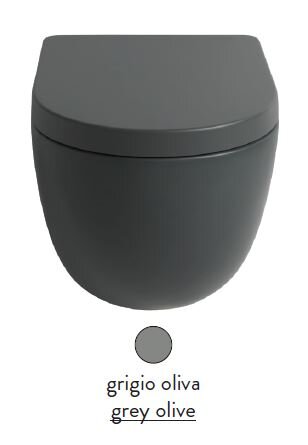 Изображение товара Приставной унитаз ArtCeram File 2.0 FLV005 15 00, безободковый, цвет - grigio olive (серая оливка)