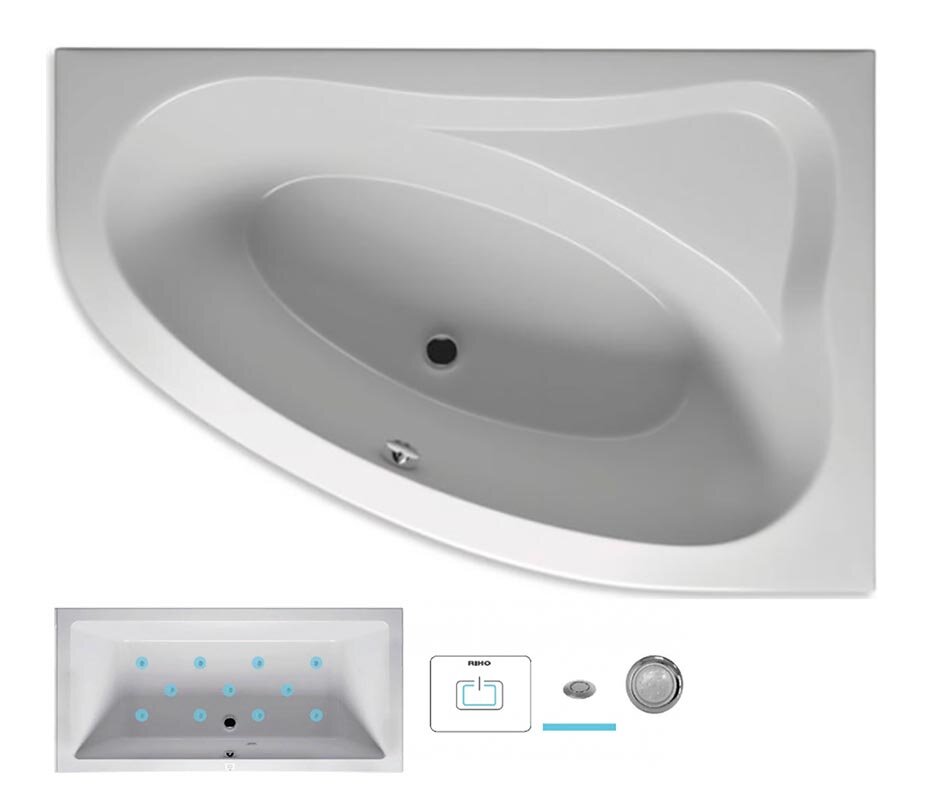 Изображение товара Гидромассажная ванна Riho Lyra 153x100 см угловая и отдельно стоящая белая