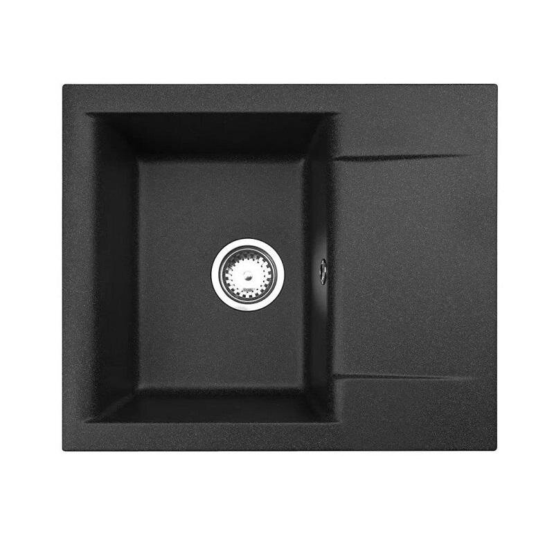 Изображение товара Кухонная мойка Alveus Gem 20 59х50 см из искусственного гранита черный матовый Изображение товара Кухонная мойка Alveus Gem 20 59х50 см из искусственного гранита черный матовый