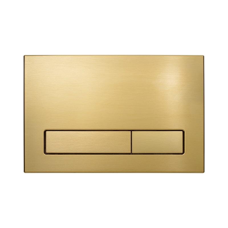 Изображение товара Клавиша смыва KKPol M16 350/PPZ/051-00-00 механическая с двойным сливом золотой брашированное PVD