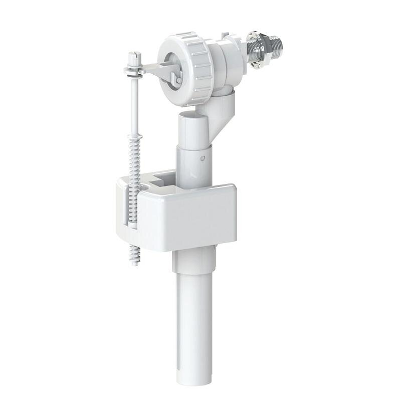 Изображение товара Механизм заливной для бачка KKPol N2, 350/ZN2/108-00-T0, боковой подвод воды 3/8, штуцер пластик хром, цвет белый