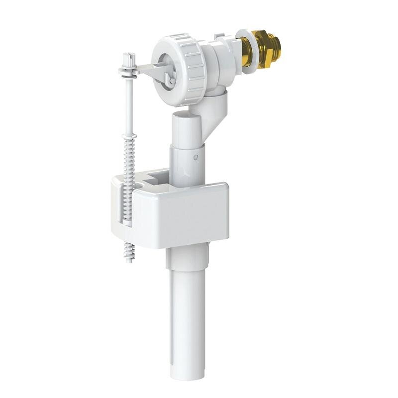 Изображение товара Механизм заливной для бачка KKPol N2, 350/ZN2/109-00-T0, боковой подвод воды 3/8, штуцер пластик латунь, цвет белый