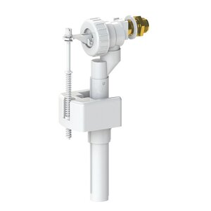 Изображение товара Механизм заливной для бачка KKPol N2, 350/ZN2/109-00-T0, боковой подвод воды 3/8, штуцер пластик латунь, цвет белый