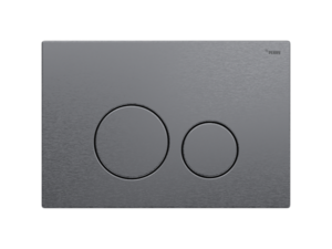 Изображение товара Клавиша смыва Рехау Nova Orb Steel 19102621001, механическая, с покрытием против отпечатков пальцев, графит брашированный