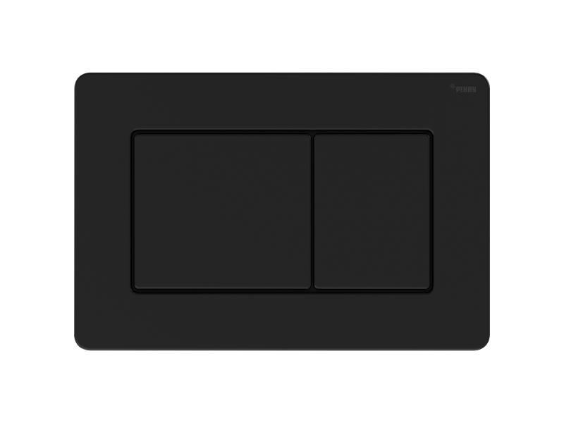 Изображение товара Клавиша смыва Рехау Nova Quad Steel 19102731001, механическая, с покрытием против отпечатков пальцев, черный матовый