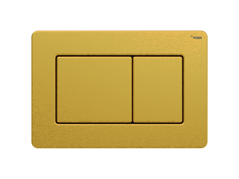 Изображение товара Клавиша смыва Рехау Nova Quad Steel 19102761001, механическая, титановое золото, брашированное