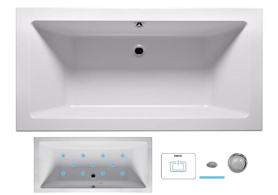 Изображение товара Гидромассажная ванна Riho Lusso 170x75 см с аэрофорсунками и подсветкой