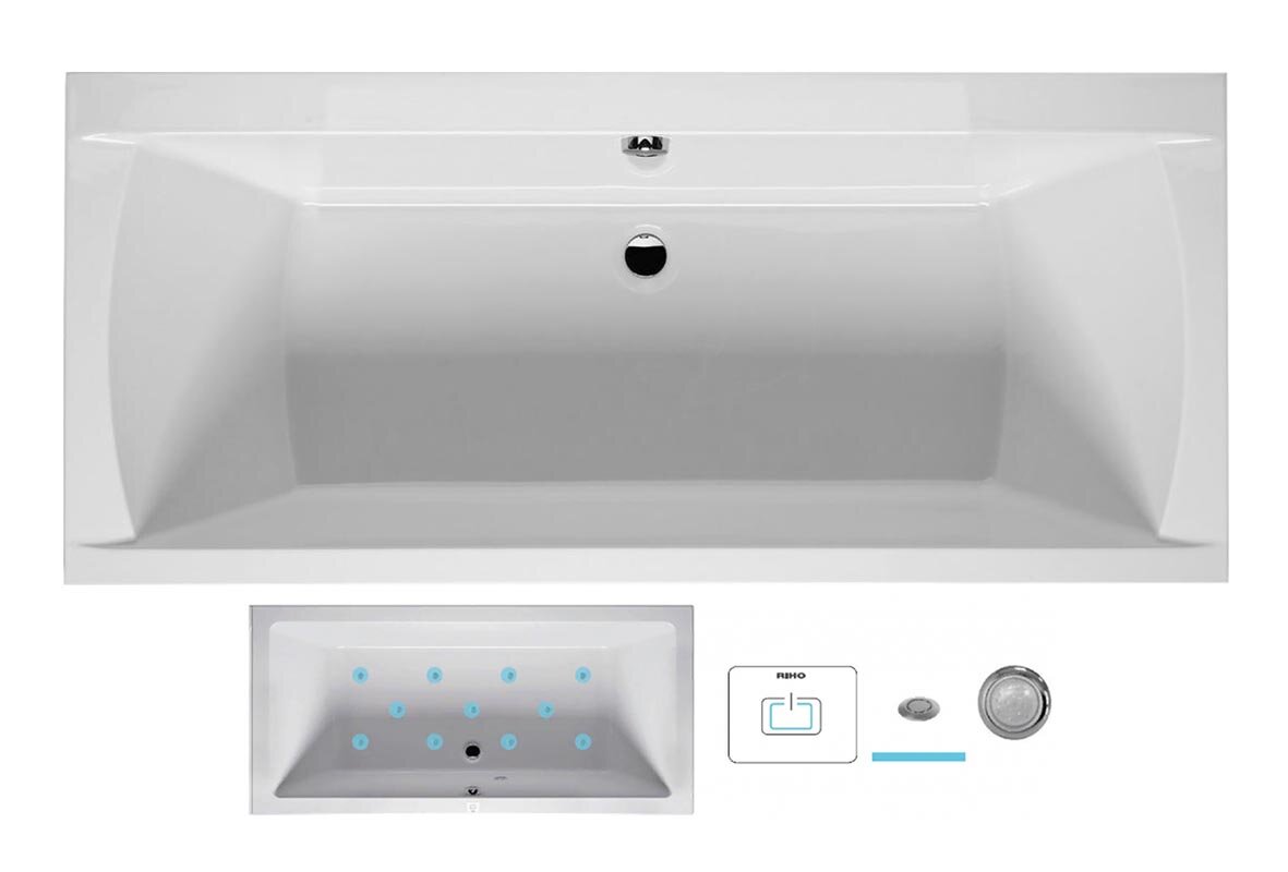 Изображение товара Riho Julia 180x80 AIR - гидромассажная ванна с подсветкой
