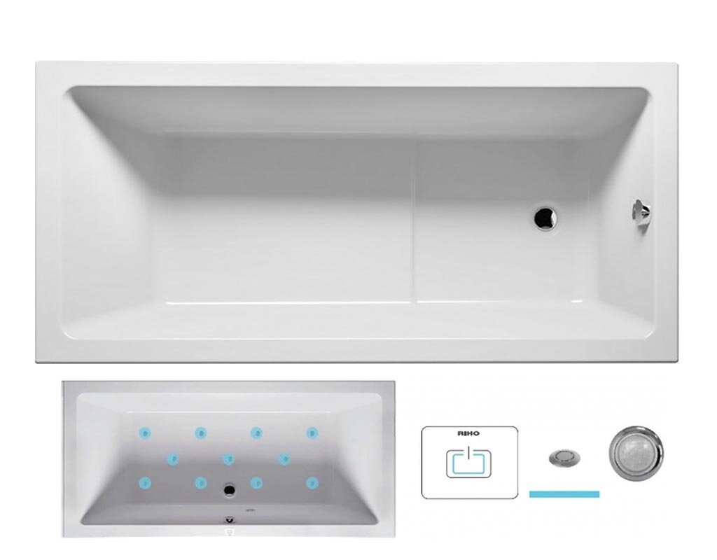 Изображение товара Ванна Riho Lusso Plus 170 x 80 AIR с гидромассажем и подсветкой Изображение товара Ванна Riho Lusso Plus 170 x 80 AIR с гидромассажем и подсветкой
