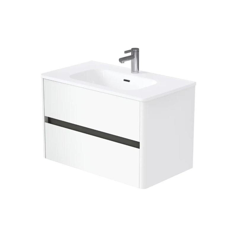 Изображение товара Тумба с раковиной 1Marka Mona Ц0000043671, 80 см, подвесная, цвет белый