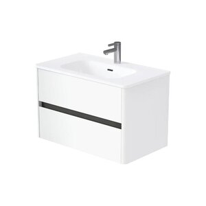 Изображение товара Тумба с раковиной 1Marka Mona Ц0000043671, 80 см, подвесная, цвет белый