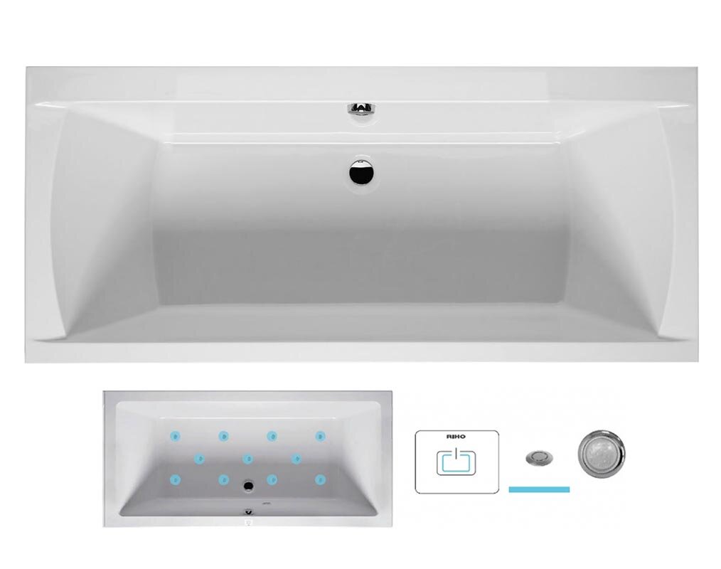 Изображение товара Гидромассажная ванна Riho Julia 190x90 см с AIR2 и подсветкой