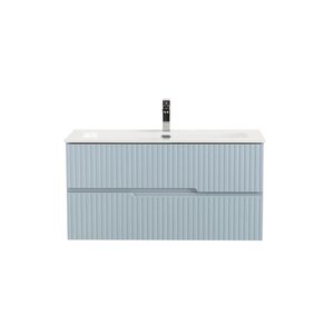 Изображение товара Тумба под раковину Cezares DUET-N-1000-2C-SO-APR-P, 100 см, подвесная, цвет голубой жемчужный