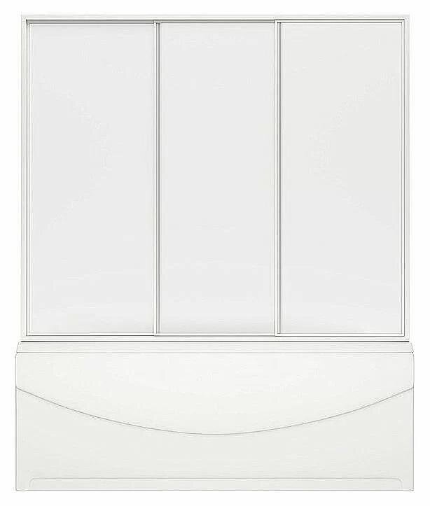 Изображение товара Шторка для ванны Bas Рио ШТ00053, 105 x 145 см, 3 створки, белый