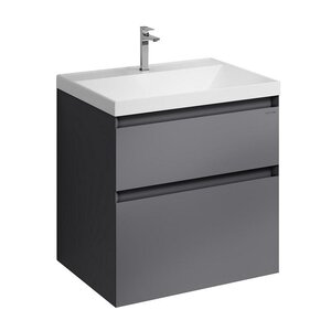Изображение товара Тумба под раковину Grossman Меркадо 106077, 60 см, подвесная, графит матовая