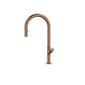 Изображение товара Смеситель для кухонной мойки Alveus Swan - PS Monarch 1150778, выдвижной излив, PVD медь брашированная