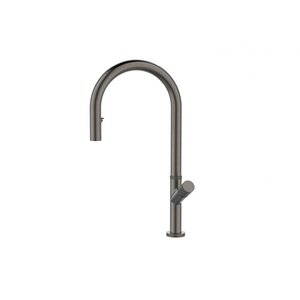 Изображение товара Смеситель для кухонной мойки Alveus Swan - PS Monarch 1150780, выдвижной излив, PVD антрацит брашированный