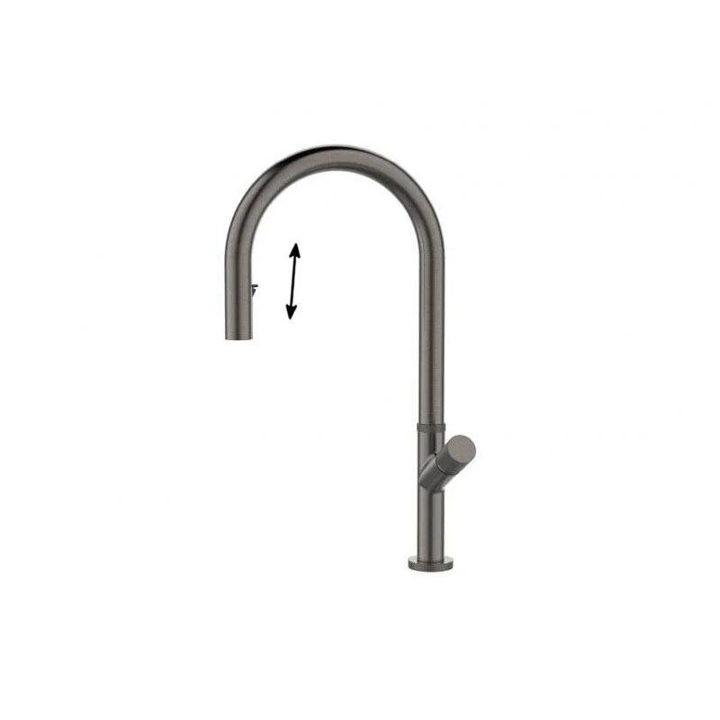 Изображение товара Alveus Swan PS Monarch 1150780 - выдвижной излив, PVD антрацит