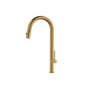 Изображение товара Смеситель для кухонной мойки Alveus Nova - PS Monarch 1150861, выдвижной излив, PVD бронза брашированная