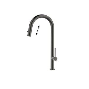 Изображение товара Смеситель для кухонной мойки Alveus Nova - PS Monarch 1150862, выдвижной излив, PVD антрацит