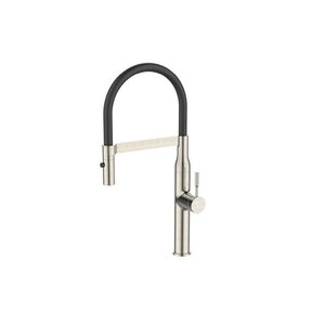 Изображение товара Смеситель для кухонной мойки Alveus Mirage - S 1150892, гибкий излив, сатинированная сталь/черный