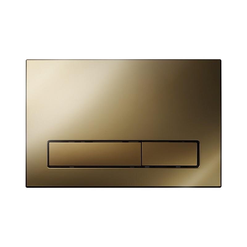 Изображение товара Клавиша смыва KKPol M16 механическая бронзовое золото PVD 22x1.3x15 см