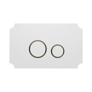 Изображение товара Клавиша смыва KKPol Aquafiori Vintage 350/AFV/077-30-00, механическая, цвет белый матовый/золото